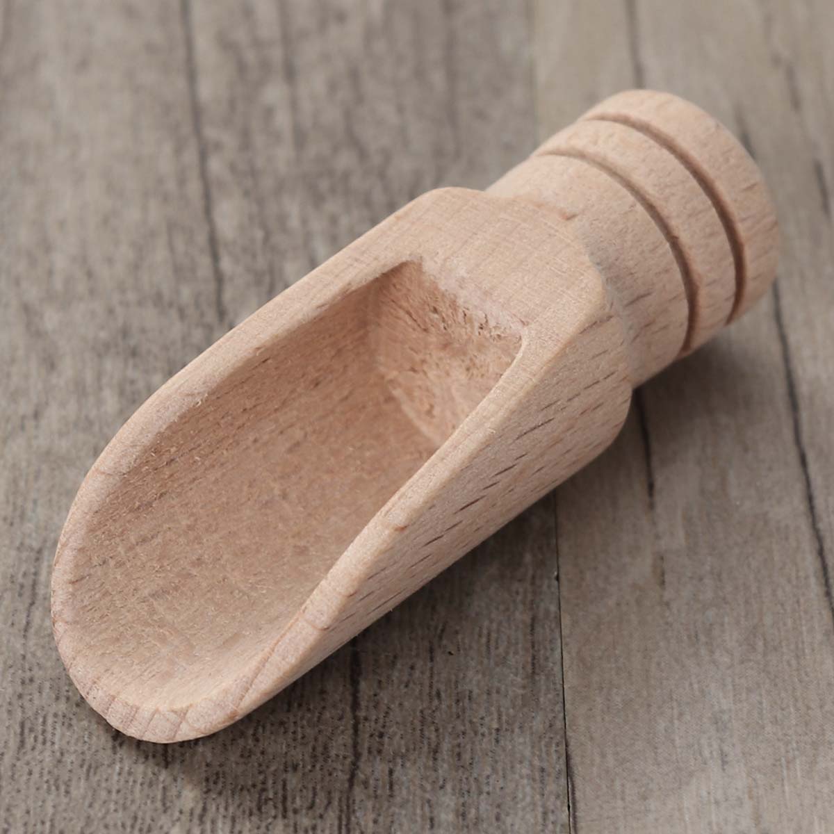 Round Handle Mini Wooden Scoops (6Pcs) Round Handle Mini Wooden Scoops (6Pcs)