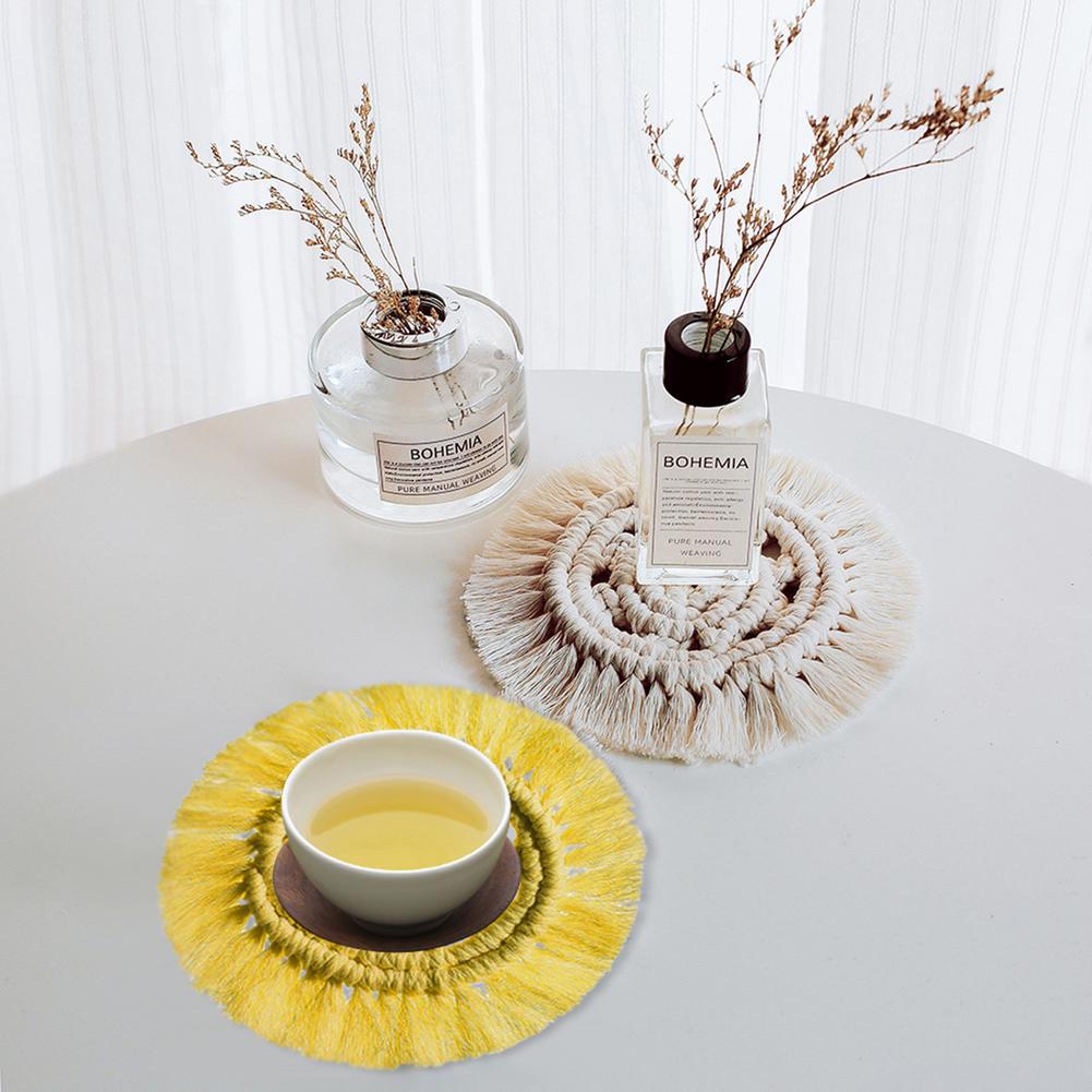 Round Macrame Woven Coaster