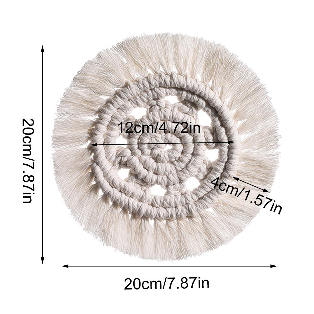 Round Macrame Woven Coaster