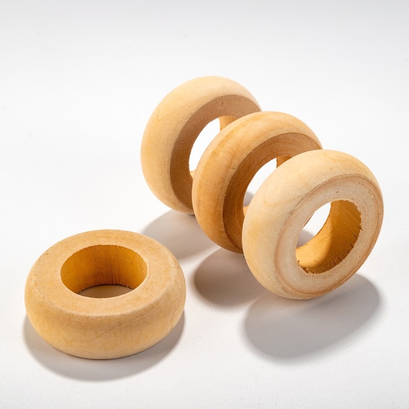 Round Natural Wood Napkin Rings (10Pcs) Round Natural Wood Napkin Rings (10Pcs)