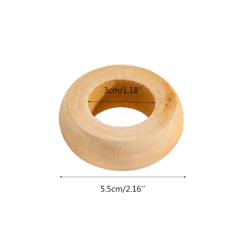 Round Natural Wood Napkin Rings (10Pcs) Round Natural Wood Napkin Rings (10Pcs)