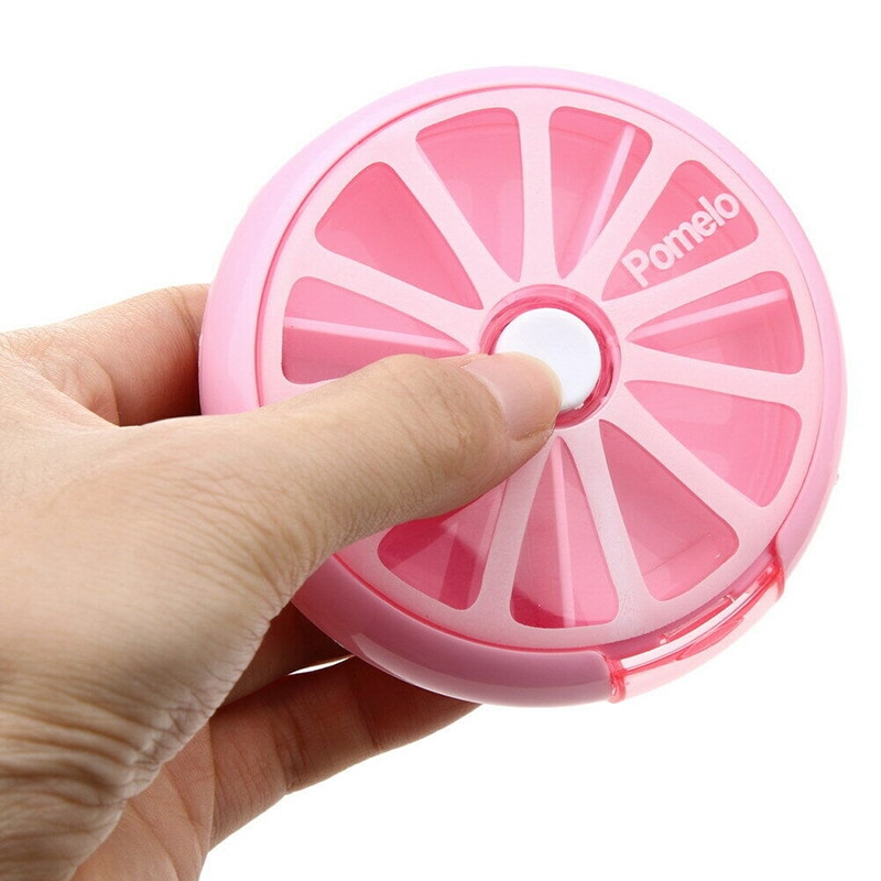 Round Pill Box Weekly Medicine Organizer Round Pill Box Weekly Medicine Organizer