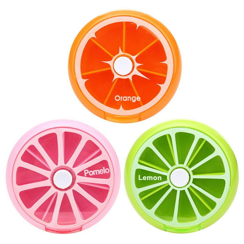 Round Pill Box Weekly Medicine Organizer Round Pill Box Weekly Medicine Organizer
