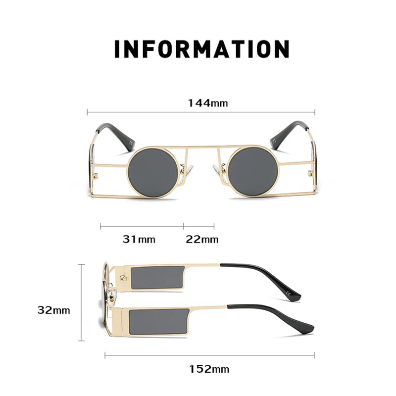 Round Punk Sunglasses For Men Fashion Glasses Steampunk Sunglasses Women Retro Shades Vasos Decorativos Gafas De Sol Round Punk Sunglasses For Men Fashion Glasses Steampunk Sunglasses Women Retro Shades Vasos Decorativos Gafas De Sol