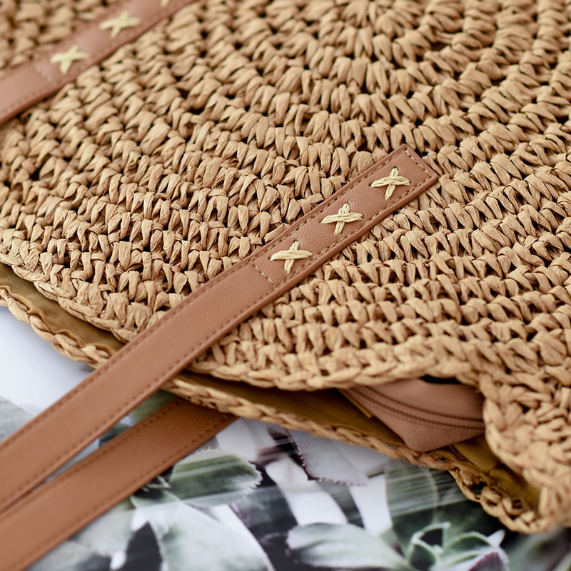 Round Rattan Bag Women's Handbag