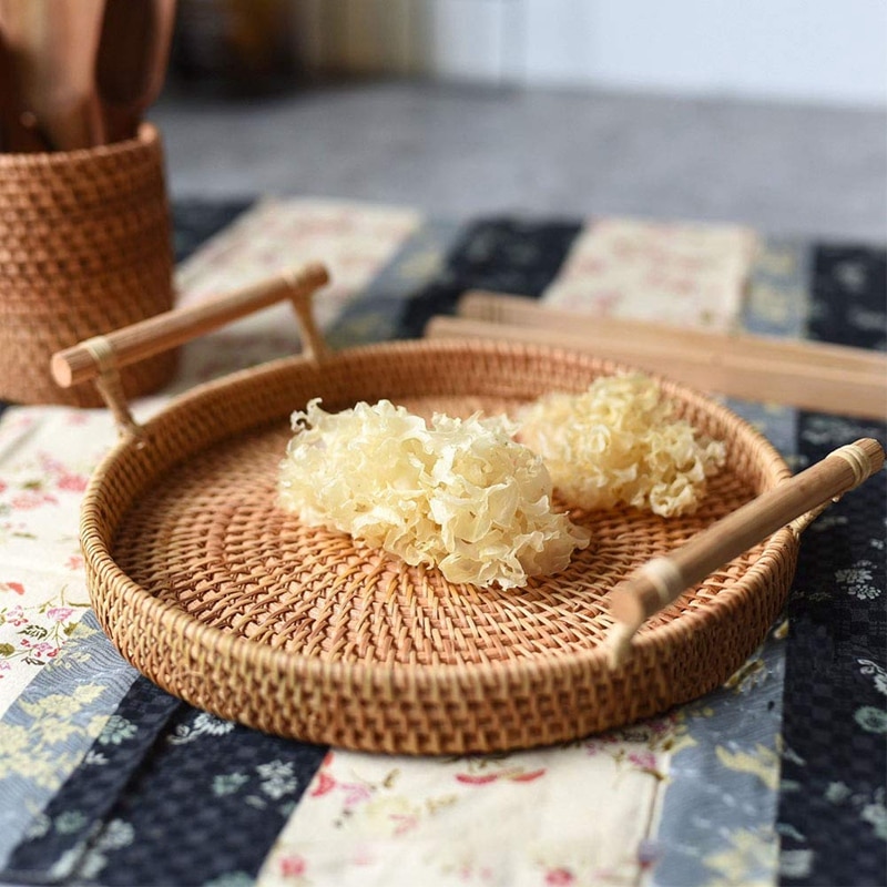 Round Rattan Tray Serving Tray Round Rattan Tray Serving Tray