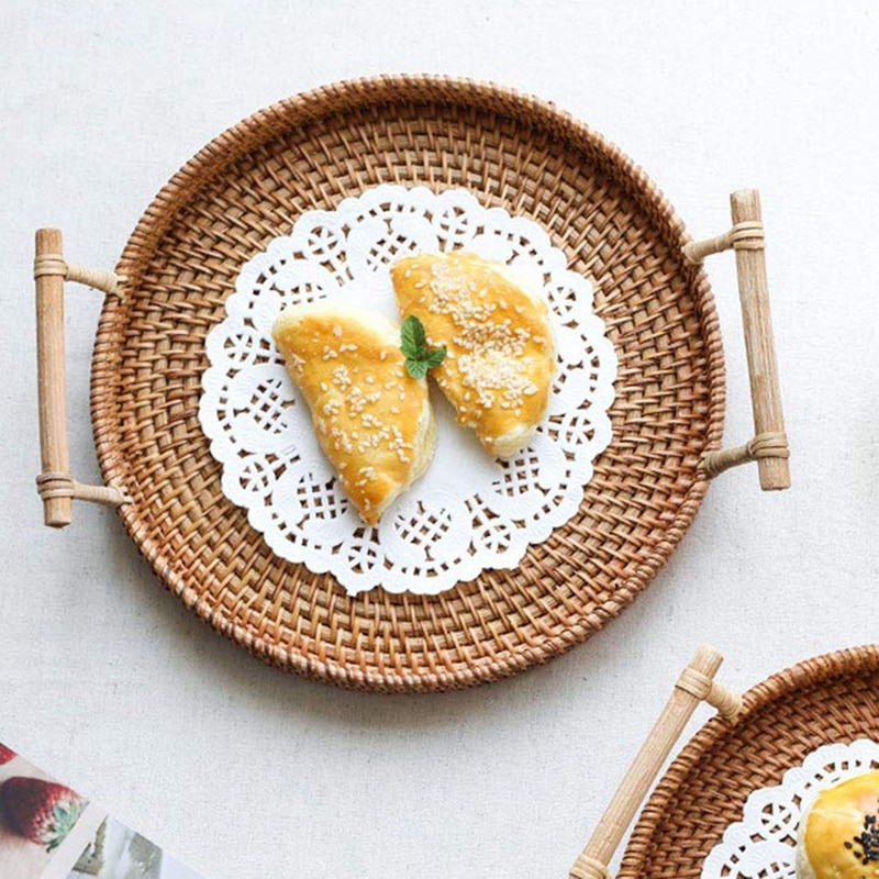Round Rattan Tray Serving Tray Round Rattan Tray Serving Tray