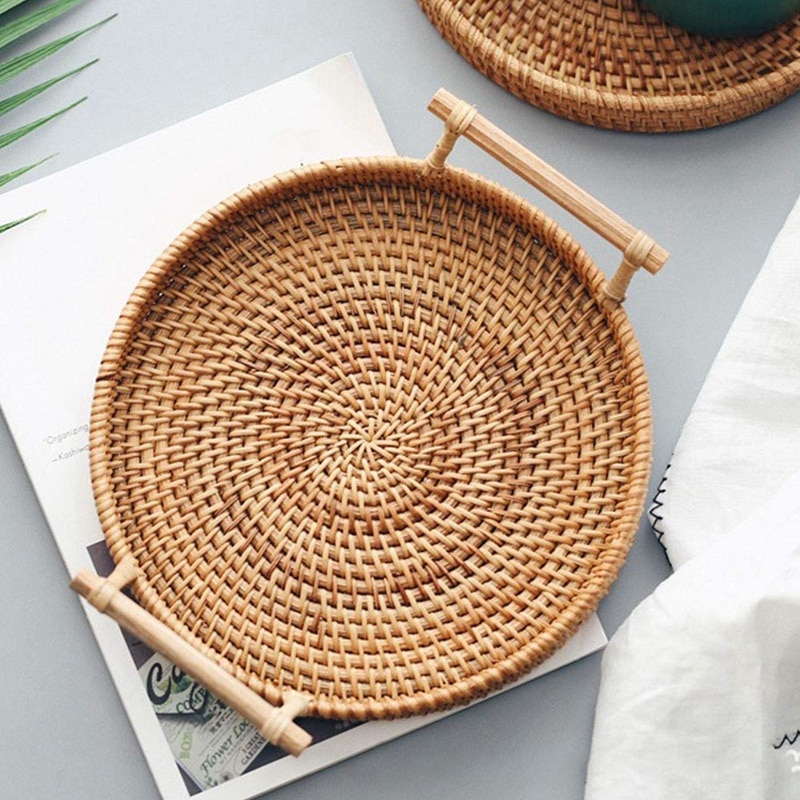 Round Rattan Tray Serving Tray Round Rattan Tray Serving Tray