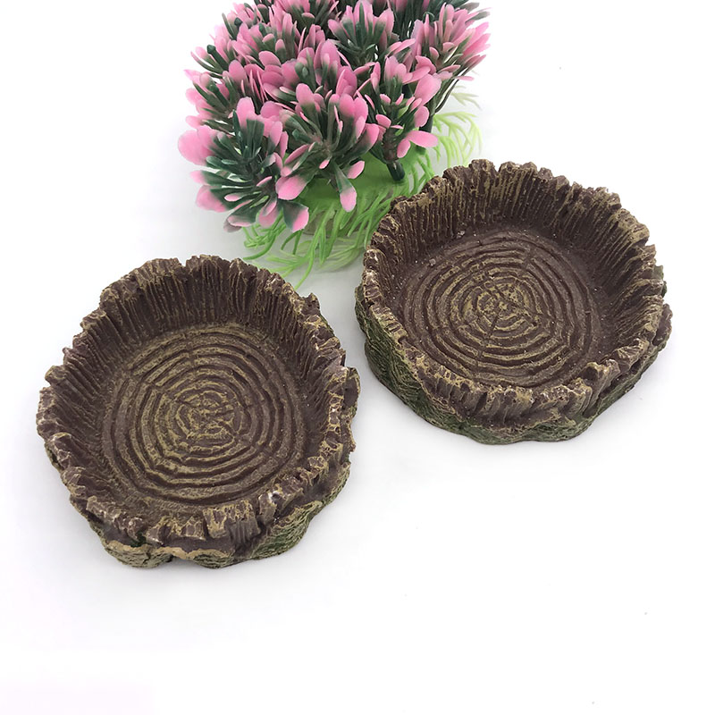 Round Resin Reptile Feeding Dish
