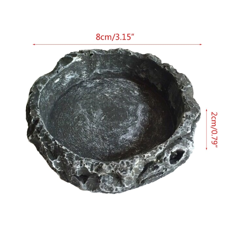 Round Resin Reptile Food Bowl