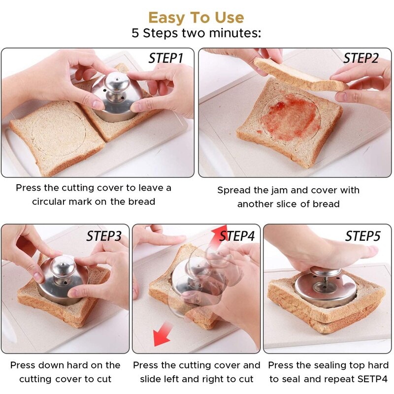 Round Sandwich Crust Cutter Press Round Sandwich Crust Cutter Press