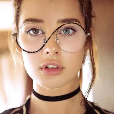 Round Semi Rimless S Shape Women EyeGlasses Big Frame Clear Lens Optical Eyewear Men Vintage Anti-Blue Light Glasses