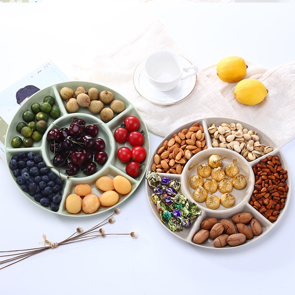 Round Snack Tray with Compartments Round Snack Tray with Compartments