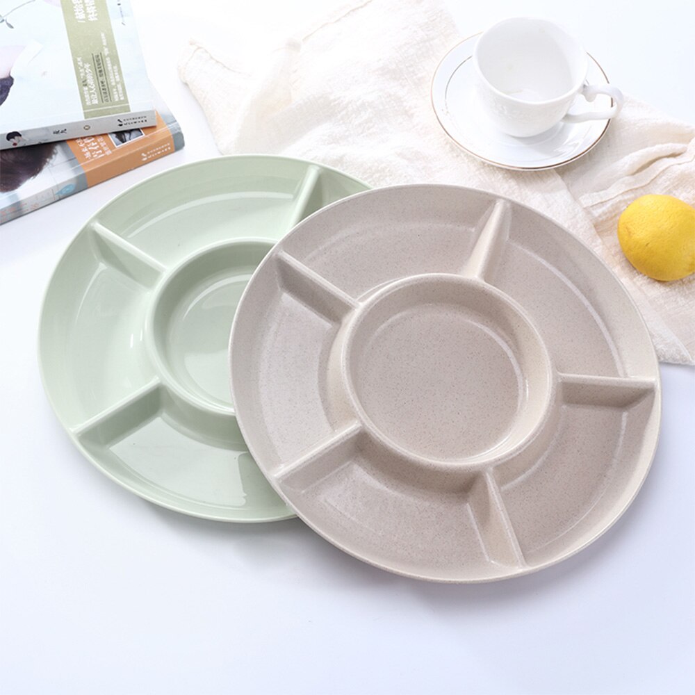 Round Snack Tray with Compartments Round Snack Tray with Compartments