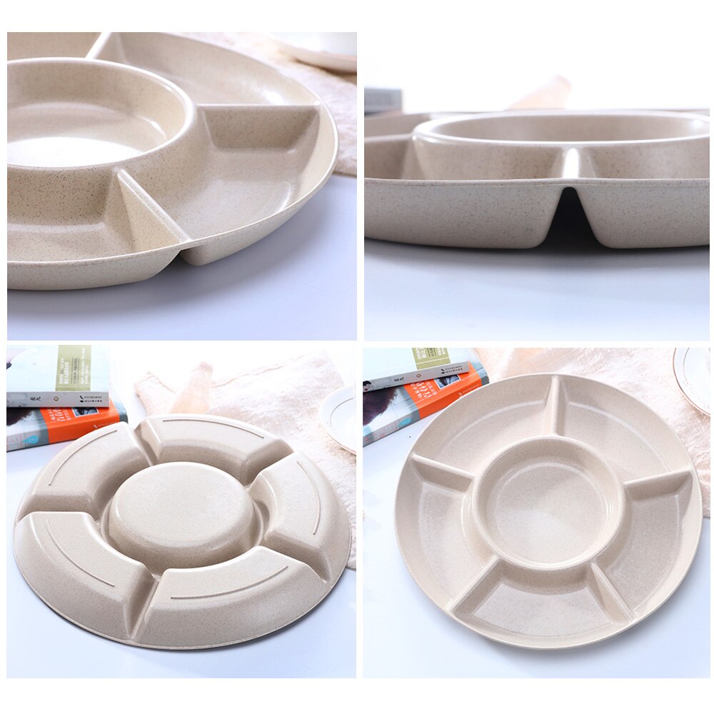 Round Snack Tray with Compartments Round Snack Tray with Compartments