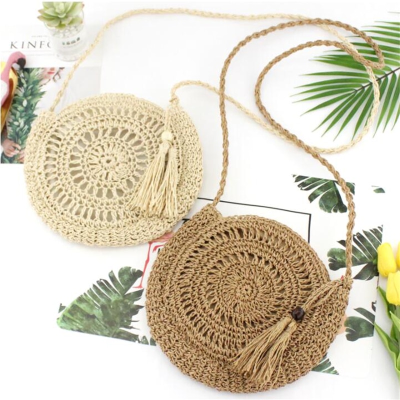 Round Straw Bag Ladies Shoulder Bag