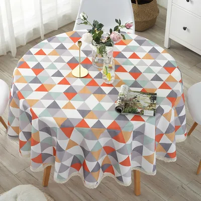 Round Table Covers Printed Table Cloth