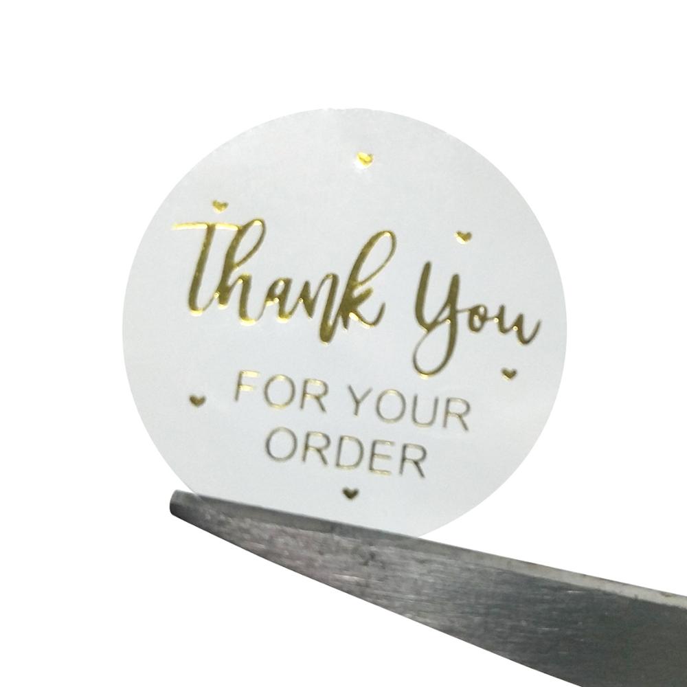 Round Thank You Stickers Packaging Labels (500 pcs)