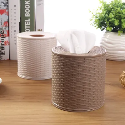 Round Tissue Box Toilet Paper Holder