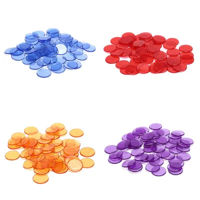 Round Transparent Poker Chips (50pcs)