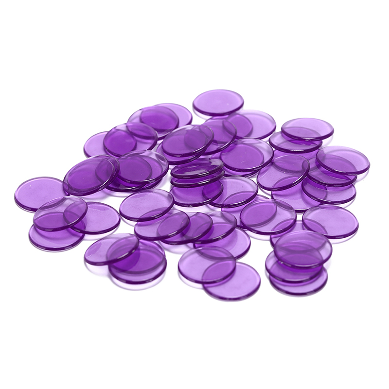 Round Transparent Poker Chips (50pcs)