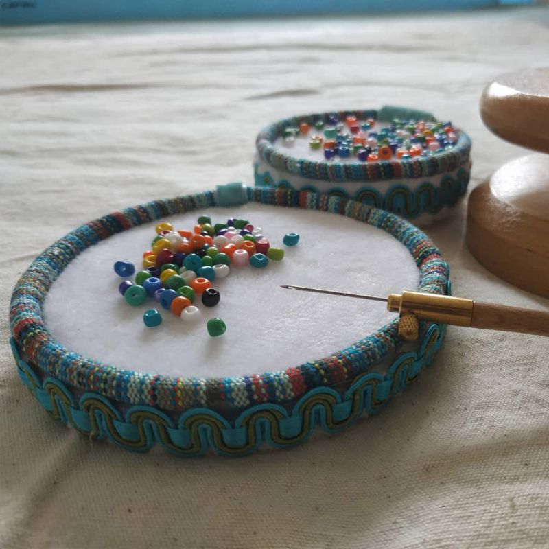 Round Wooden Beading Mat Round Wooden Beading Mat