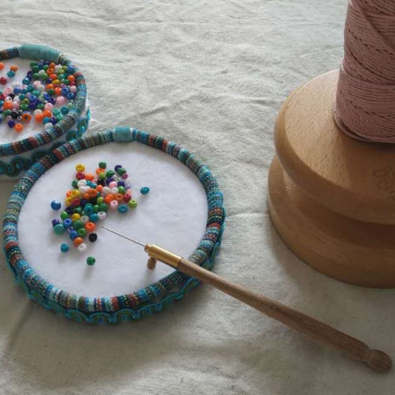 Round Wooden Beading Mat Round Wooden Beading Mat