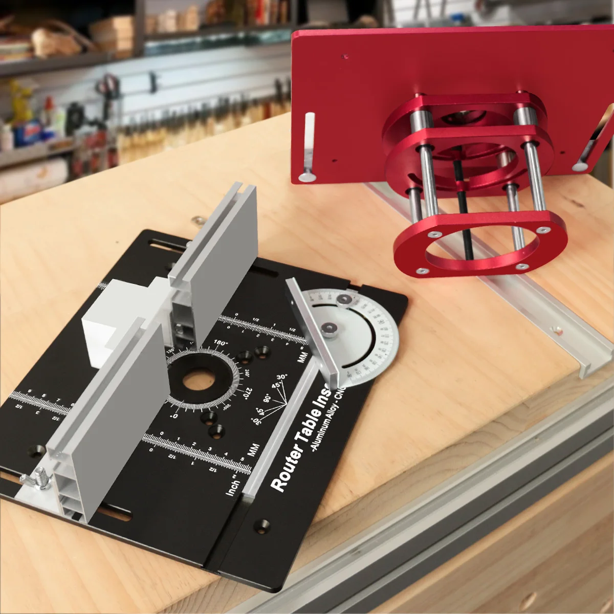 Router Table Insert Plate Set, Router Lifts for Router Table Insert Plate for Woodworking Slotting Trimming Chamfering