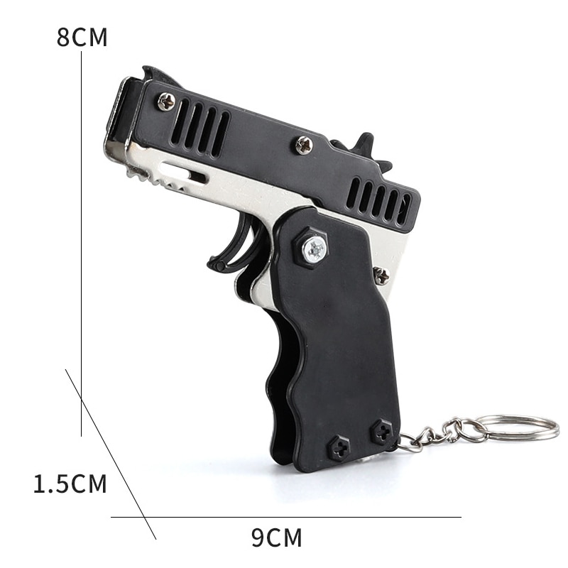 Rubber Band Gun Keychain (with 60 bands)