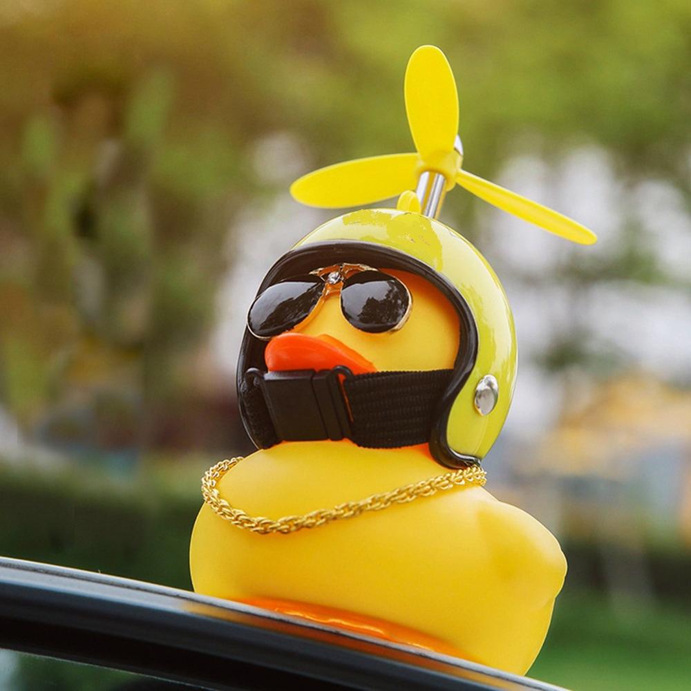 Rubber Ducky with Helmet Dashboard Accessory Rubber Ducky with Helmet Dashboard Accessory