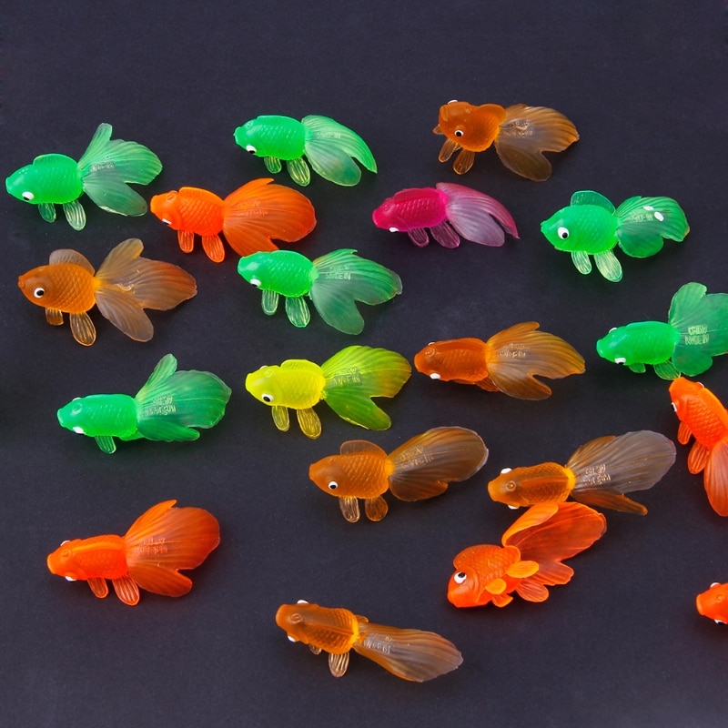 Rubber Fake Goldfish Toys (20pcs) Rubber Fake Goldfish Toys (20pcs)