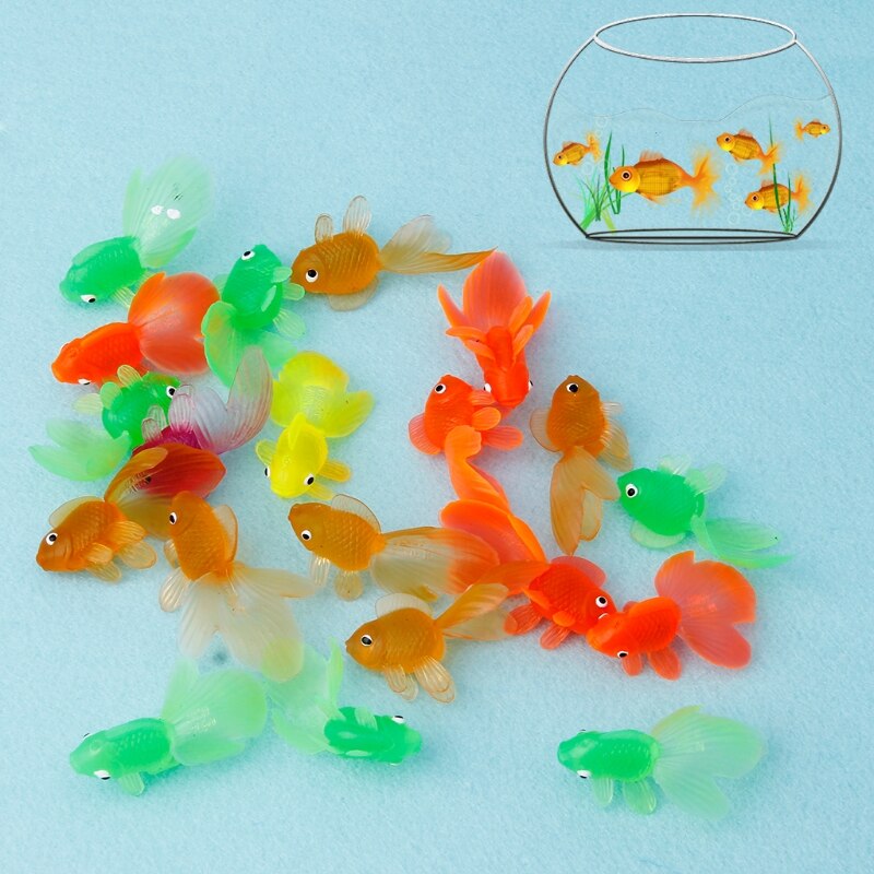 Rubber Fake Goldfish Toys (20pcs) Rubber Fake Goldfish Toys (20pcs)