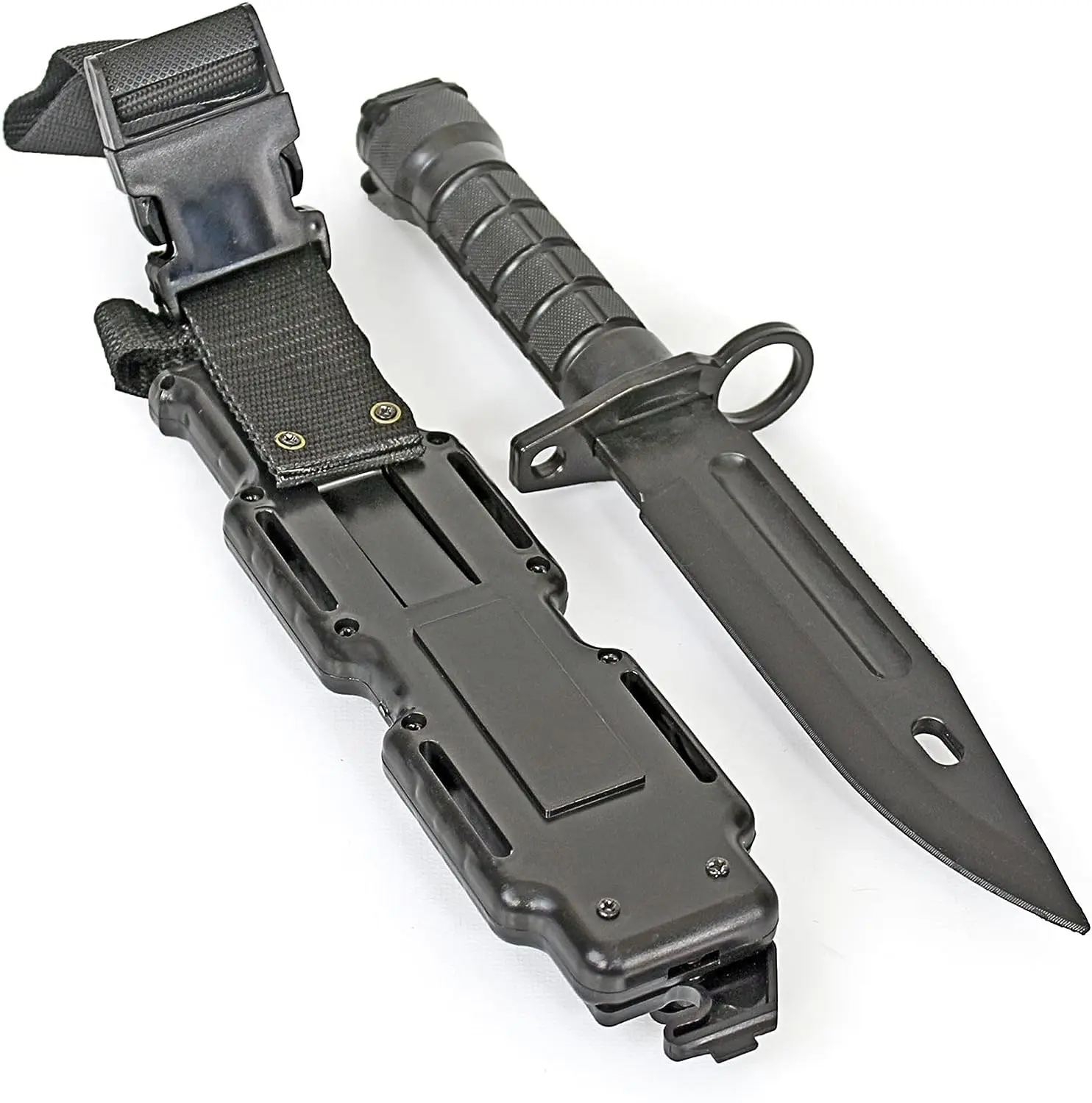 Rubber Knife Training with Sheath Fake Plastic Dagger Flexible and Soft Fixed Blade Suitable for Props, Halloween