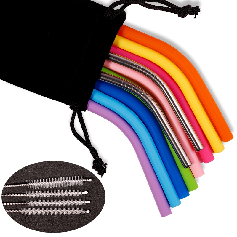Rubber Straws with Storage Bag (4pcs) Rubber Straws with Storage Bag (4pcs)