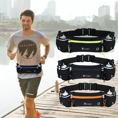 Running Pouch Belt Sports Accessory with 2 Bottles Running Pouch Belt Sports Accessory with 2 Bottles