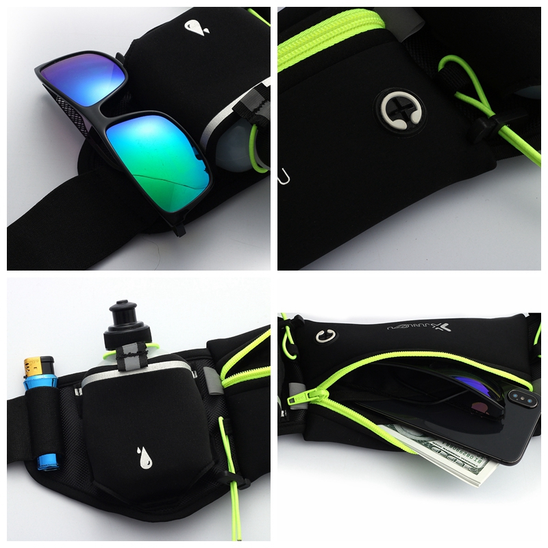 Running Pouch Belt Sports Accessory with 2 Bottles Running Pouch Belt Sports Accessory with 2 Bottles