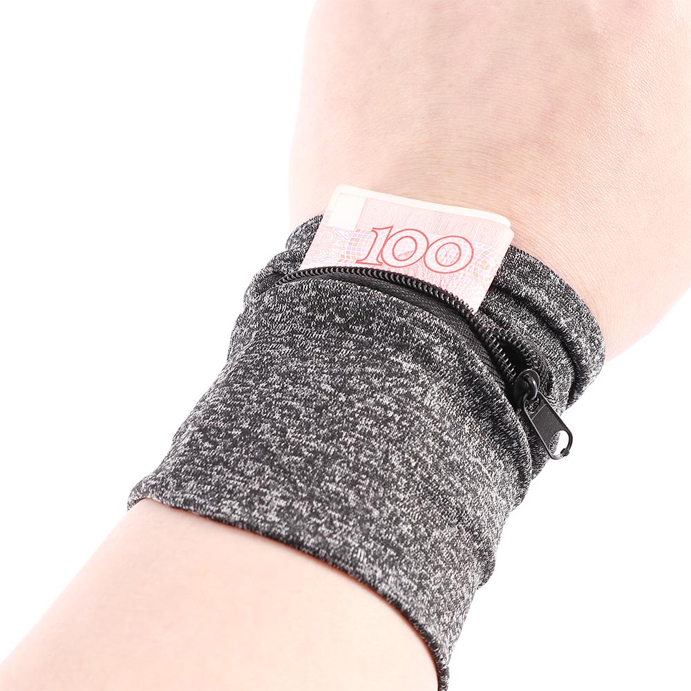 Running Wrist Wallet Zipper Sweatband Running Wrist Wallet Zipper Sweatband