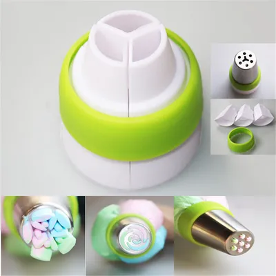 Russian Piping Nozzle 3 Color Icing Tip Russian Piping Nozzle 3 Color Icing Tip