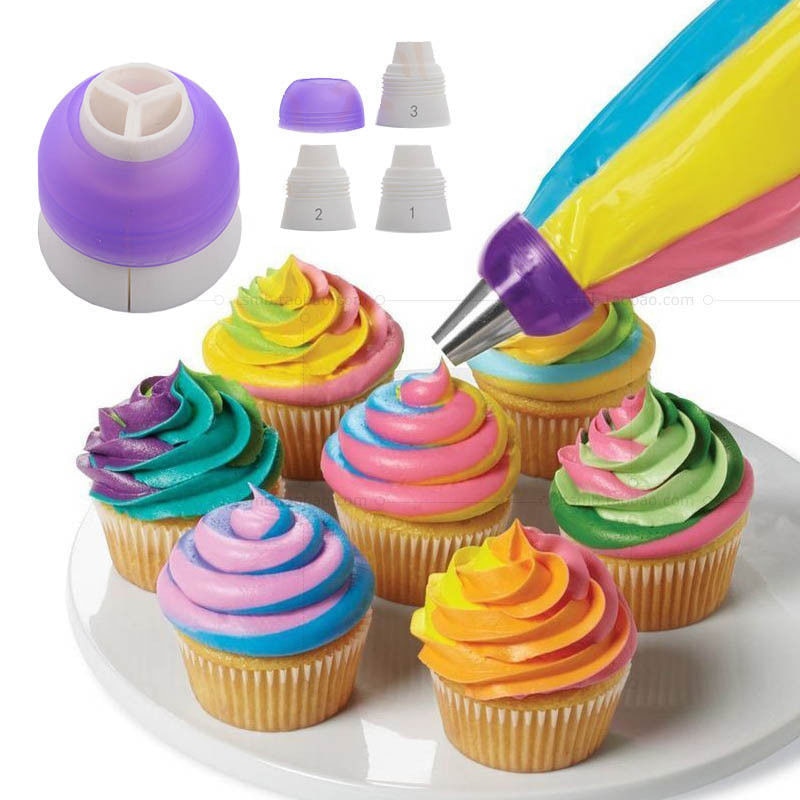 Russian Piping Tips Tri-Colored Nozzle Russian Piping Tips Tri-Colored Nozzle