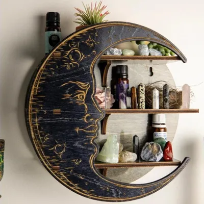 Rustic and Boho Style Moon Shelf Rustic and Boho Style Moon Shelf