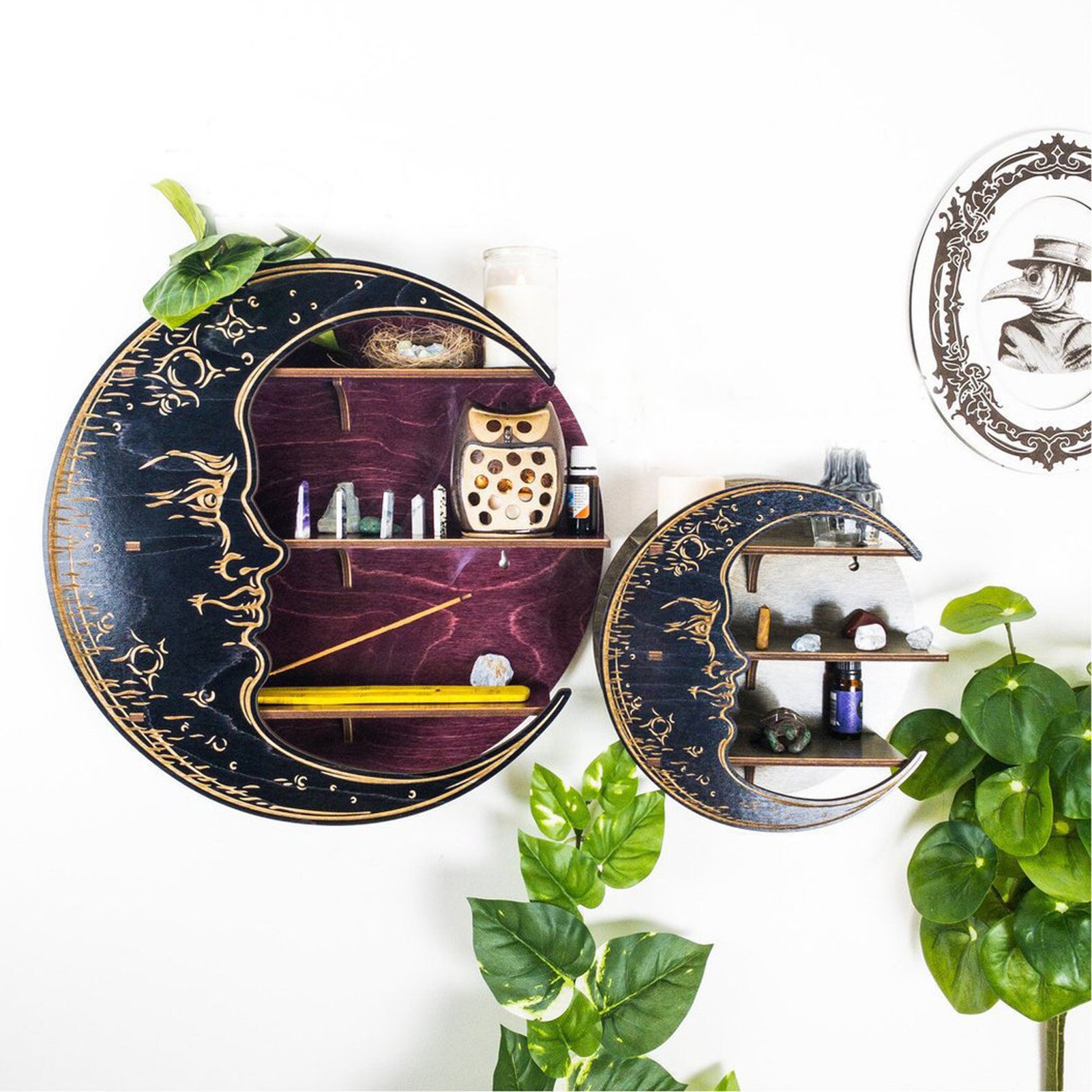 Rustic and Boho Style Moon Shelf Rustic and Boho Style Moon Shelf