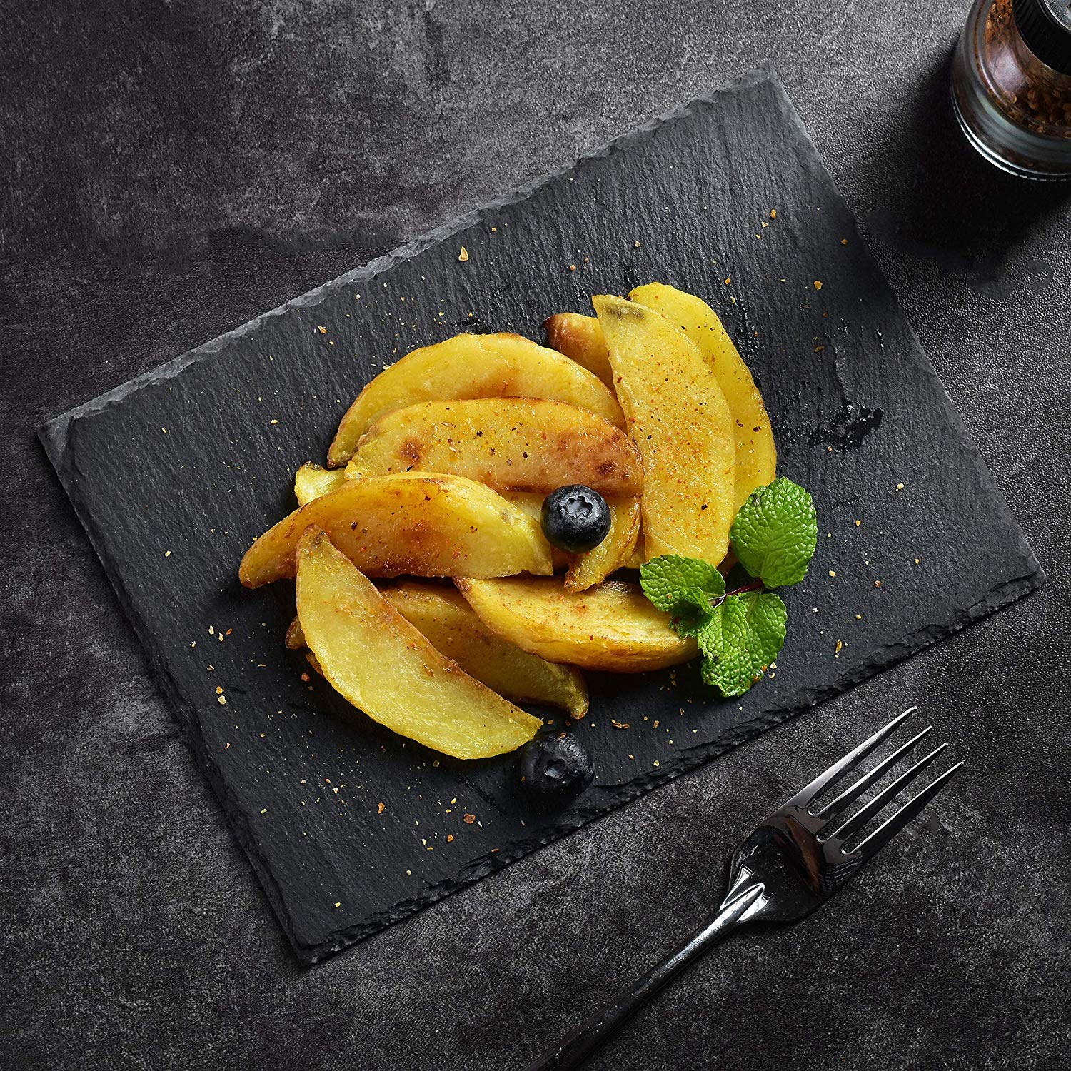 Rustic Black Slate Plate (6 pcs) Rustic Black Slate Plate (6 pcs)