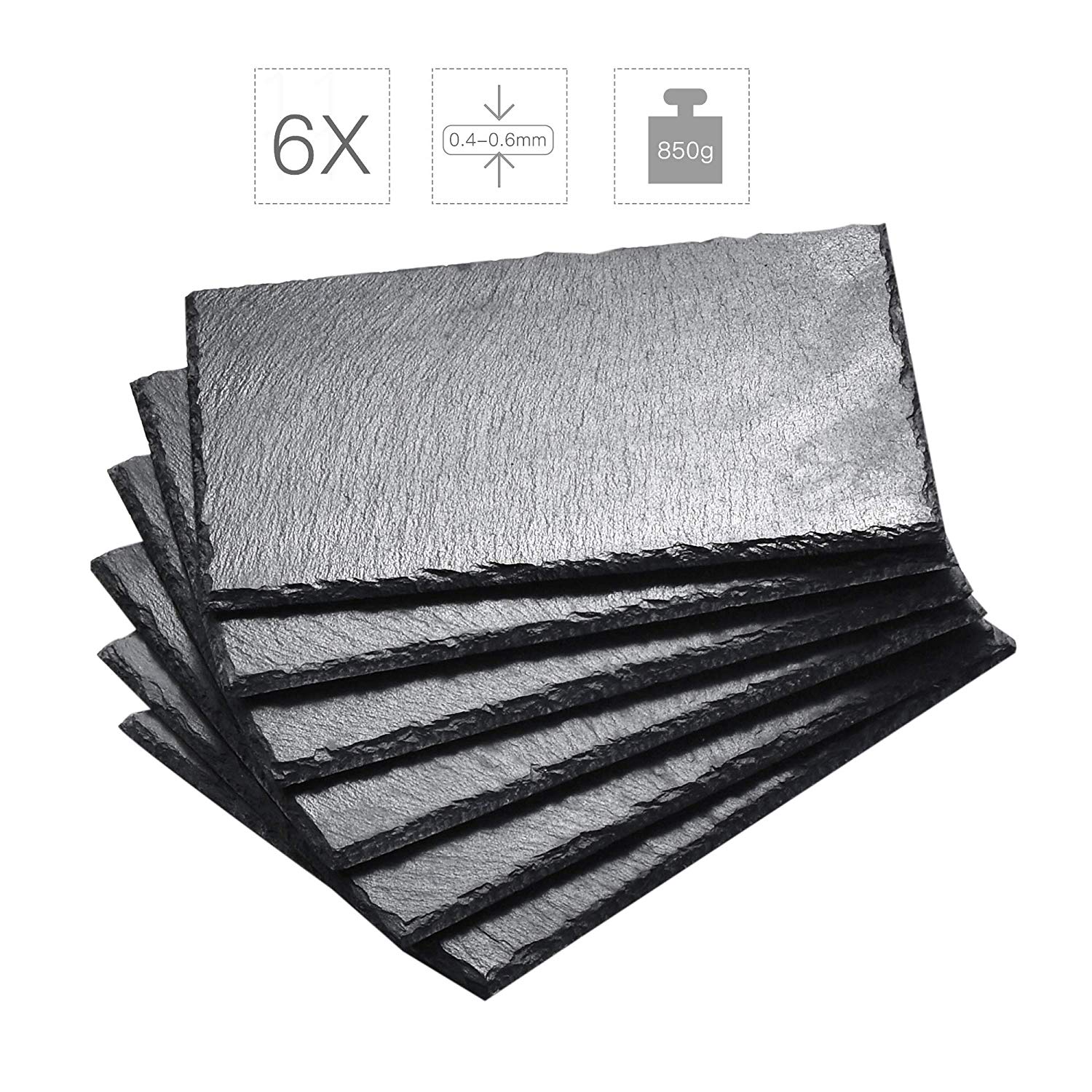 Rustic Black Slate Plate (6 pcs) Rustic Black Slate Plate (6 pcs)