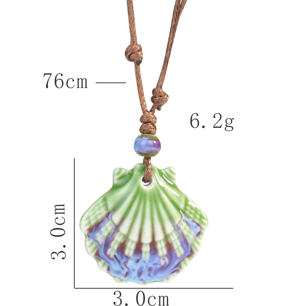 Rustic Ceramic Seashell Pendant Necklace Rustic Ceramic Seashell Pendant Necklace