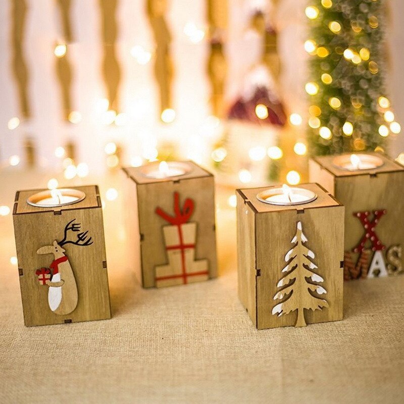 Rustic Christmas Tea Light Holder