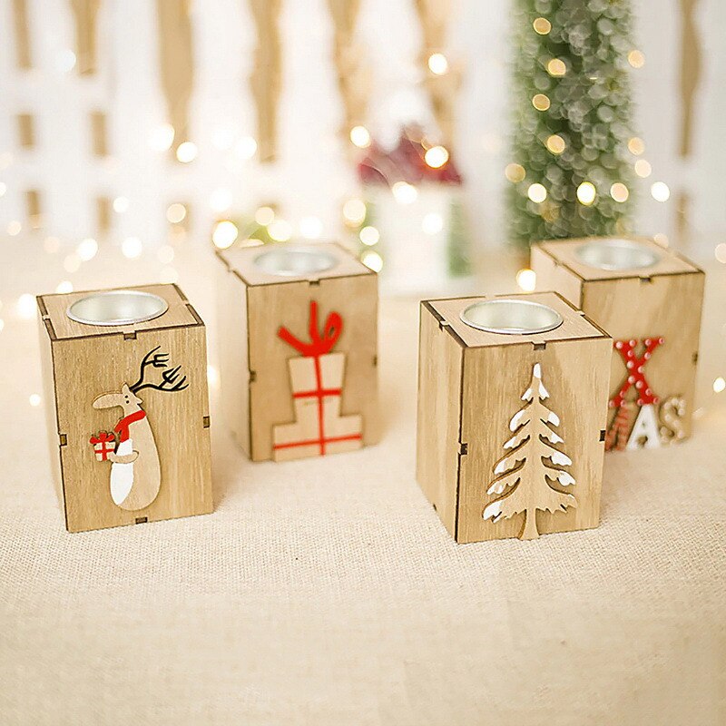 Rustic Christmas Tea Light Holder