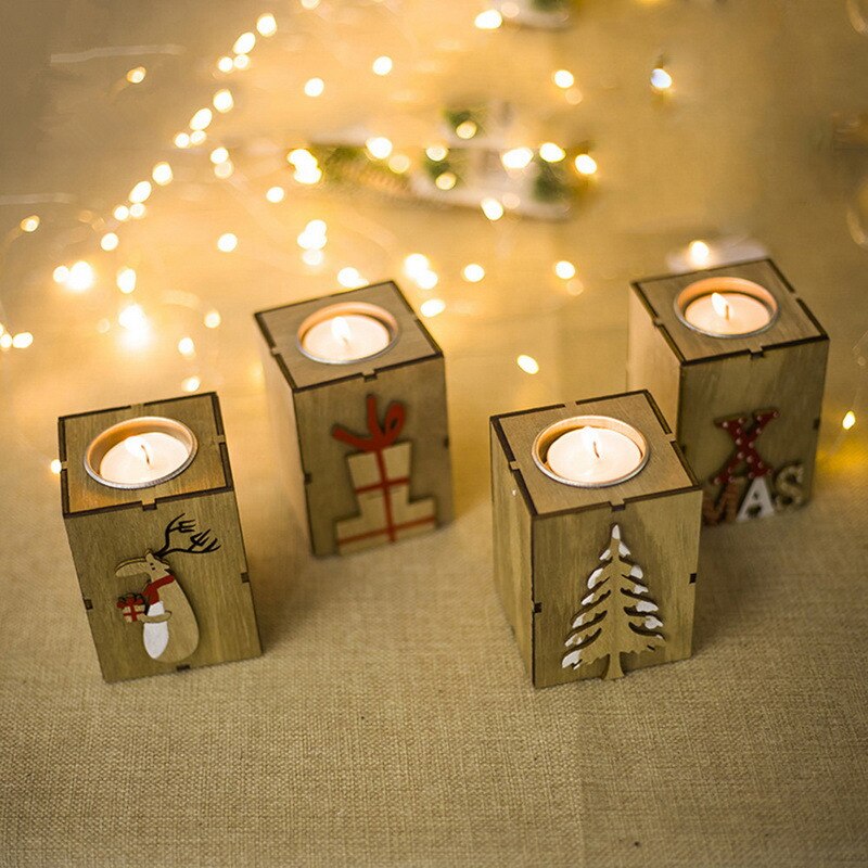Rustic Christmas Tea Light Holder