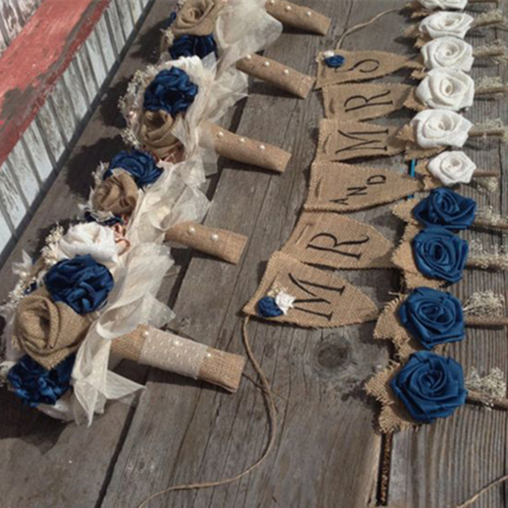 Rustic Colored Burlap Rose Rustic Colored Burlap Rose