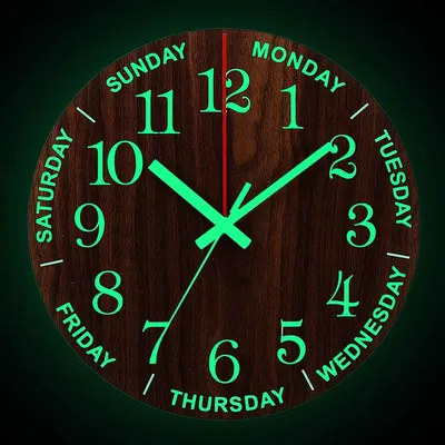 Rustic Glow in the Dark Wall Clock Rustic Glow in the Dark Wall Clock
