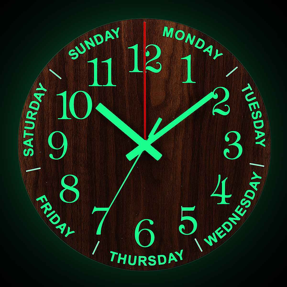 Rustic Glow in the Dark Wall Clock